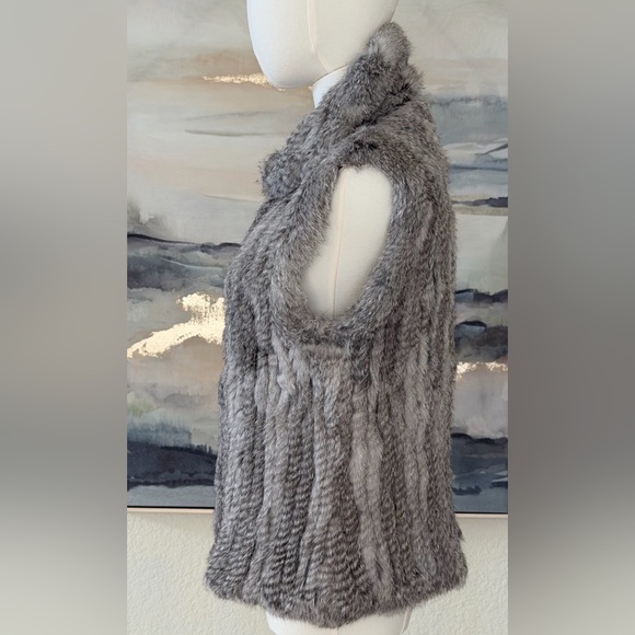 Bagatelle 100% Genuine Rabbit Fur Size S Winter Grey - Picture 4 of 16